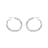 Scintillating Squares Titanium Steel Earrings