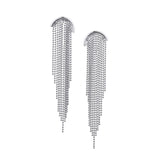 Space Tassels Silver Plated Earrings UAE