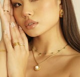 Order White Pearl Gold Necklace Online in UAE by OneMore