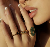Gold Plated Spiral Ring
