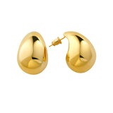 Smooth Drop Gold Plated Earring