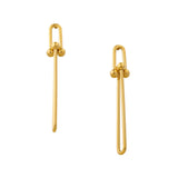 Horse Buckle Gold Plated Earring