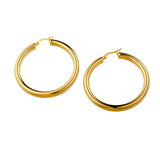 Smooth Circle Gold Plated Earrings