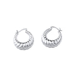 Silver Plated Spiral Earrings
