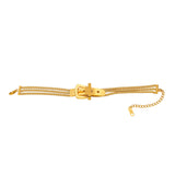Three Layer Belt Buckle Gold Plated Bracelet