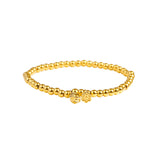 Lucky Peas Elastic Golden Bracelet