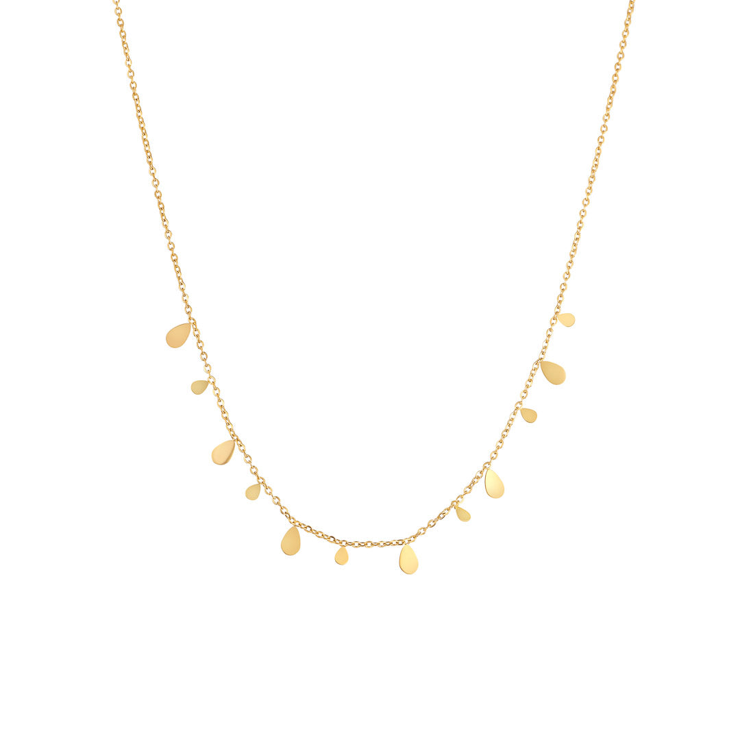 G Drop Collarbone Gold Plated Necklace