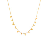 G Circle collarbone Gold Plated Necklace