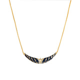 Black and Gold Vintage Gold Plated Necklace