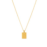 More Self Love Rectangular Gold Plated Necklace