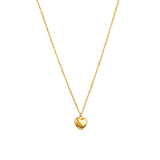 Smooth Gold Plated Heart Necklace
