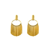 Gold Plated Tassel Earrings