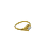 Cat Eye Adjustable Gold Plated Ring