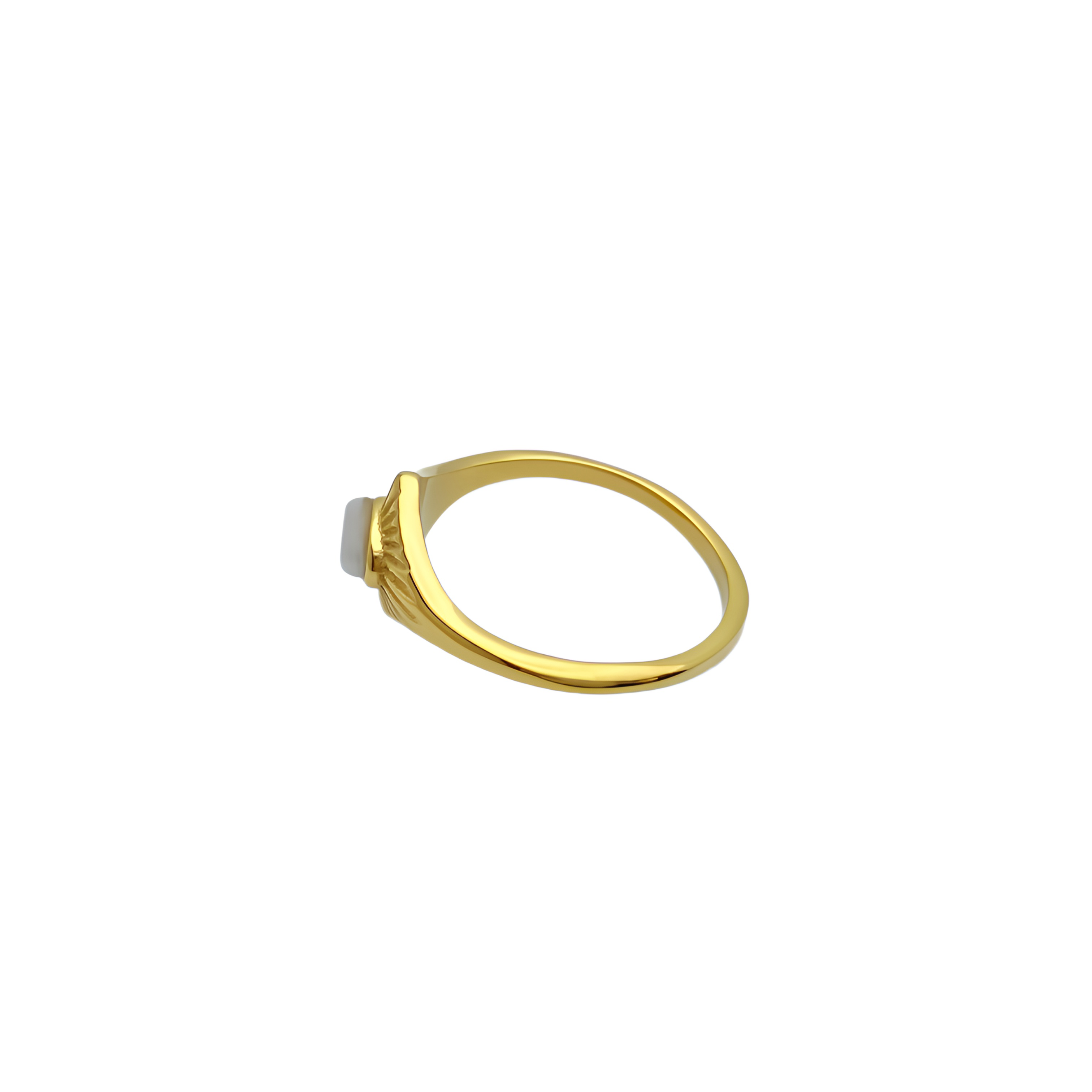 Cat Eye Adjustable Gold Plated Ring