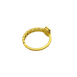 Black Zircon Gold Plated Ring