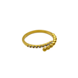 Open Shimmering Gold Plated Ring