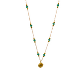 Green Pead Gold Plated Necklace