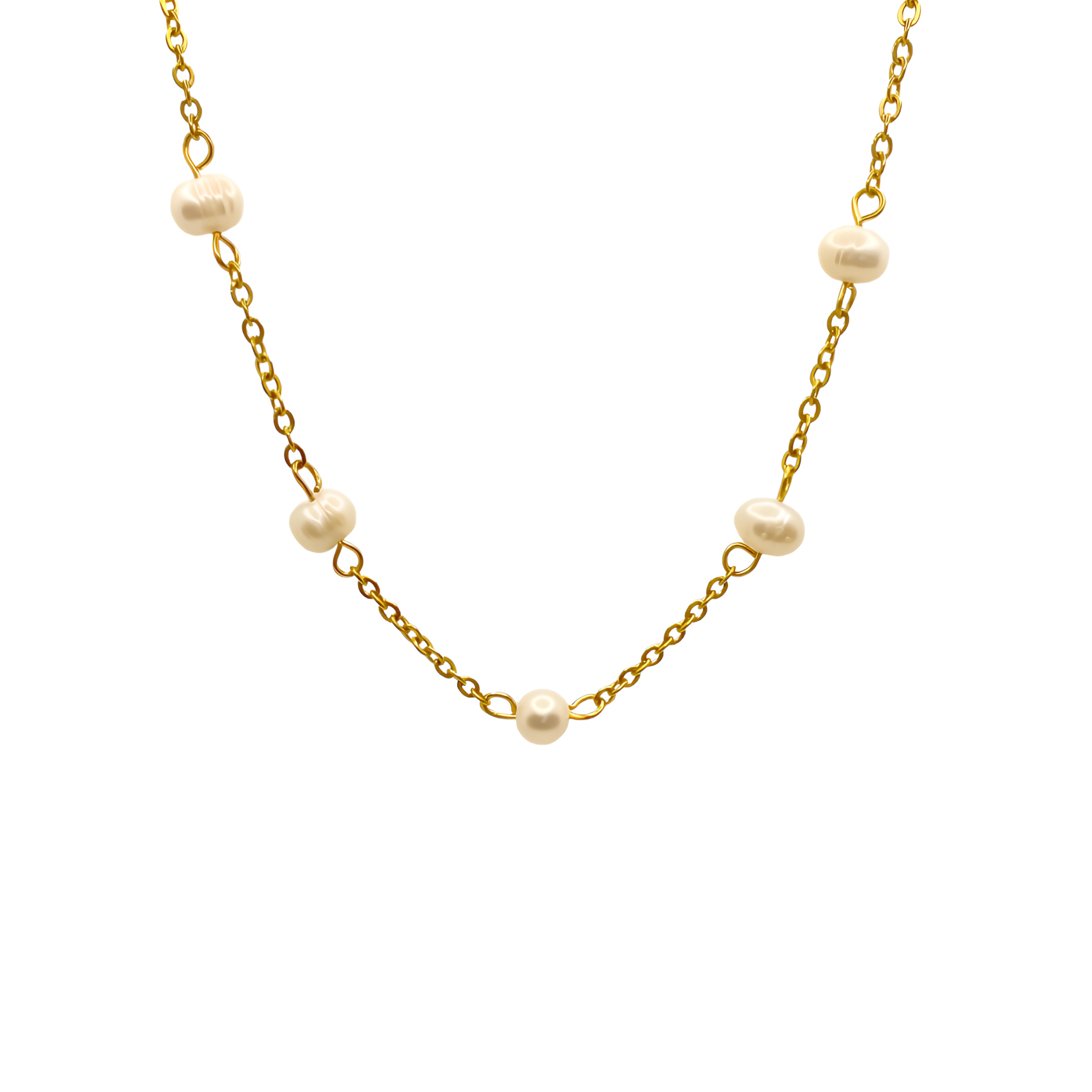 pearl gold plated necklace in UAE