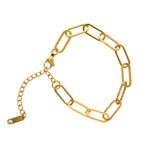 Wide Chain Gold Plated Bracelet