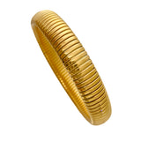 Elastic Smooth Gold Plated Bracelet